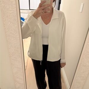 Athleta white Zip-Up Jacket